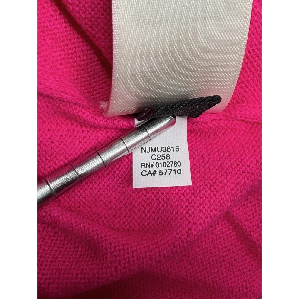 Kate Spade Sweater Women Medium Pink Rio Embellished Cardigan Chunky Bead Preppy